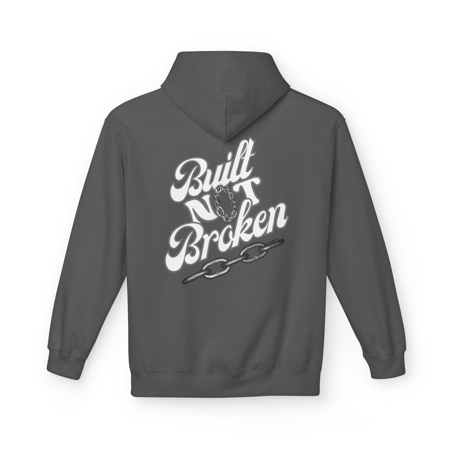 Built Not Broken Hoodie - Unisex Midweight Fleece for Everyday Comfort